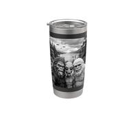 Divertido arte críptido para selfies con monstruos de Bigfoot Alien Loch Ness Vaso térmico de acero inoxidable de doble pared