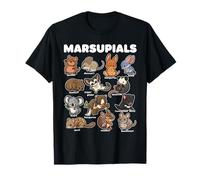 Divertido Arte de Dibujos Animados de la colección de Animales de la colección de marsupiales Camiseta