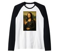 Divertido arte de heavy metal de la banda de rock de Mona Lisa Camiseta Manga Raglan