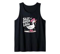 Divertido arte de humor animal con forma de vaquera de Silly Goose On The Loose Camiseta sin Mangas