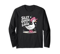 Divertido arte de humor animal con forma de vaquera de Silly Goose On The Loose Manga Larga
