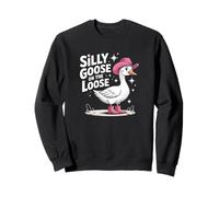 Divertido arte de humor animal con forma de vaquera de Silly Goose On The Loose Sudadera