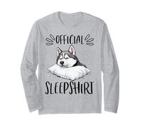 Divertido Arte de Husky Siberiano para Hombres, Mujeres, niños, Amantes de los Perros Manga Larga