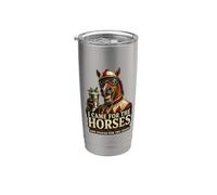 Divertido arte de «I Came for The Horses Stayed for Chaos Race Day» Vaso térmico de acero inoxidable de doble pared