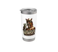 Divertido arte de «I Came for The Horses Stayed for Chaos Race Day» Vaso térmico de acero inoxidable de doble pared