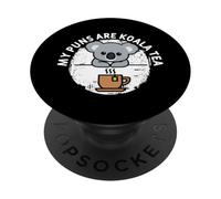 Divertido Arte de Koalas: mis Juegos de Palabras Son té de Koalas, Lindos Juegos de Palabras con Animales PopSockets PopGrip Adhesivo