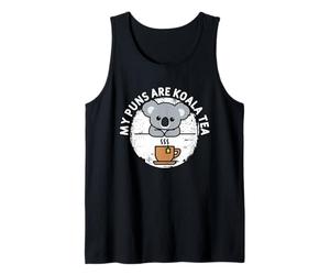Divertido Arte de Koalas: mis Juegos de Palabras Son té de Koalas, Lindos Juegos de Palabras con Animales Camiseta sin Mangas
