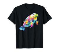 Divertido arte de manatí para hombres, mujeres, niños, amantes del manatí de vaca marina Camiseta