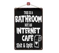 Divertido arte de pared para baño- Decoración de bañode metal | Letrero de pared de bañohumorístico para apartamento, oficina, Hotel, hogar, tocador, dormitorio, restaurante, área de tocador, Spa,