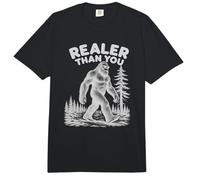 Divertido Arte del Mito del Sasquatch de Bigfoot, más Real Que tú, Juego de Palabras Comfort Colors Adult Heavyweight T-Shirt