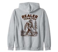 Divertido Arte del Mito del Sasquatch de Bigfoot, más Real Que tú, Juego de Palabras Sudadera con Capucha