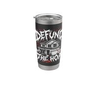 Divertido arte humorístico para propietarios de casas de heavy metal de Defund The HOA Vaso térmico de acero inoxidable de doble pared