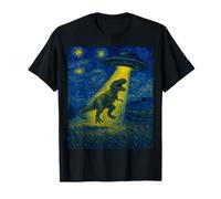 Divertido Arte Moderno T-Rex secuestrado por alienígenas diseño OVNI Camiseta