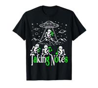 Divertido Arte Música Vintage Nota Musical Mordaza Alien Amante de la Mús Camiseta