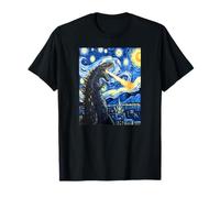 Divertido arte nocturno de monstruos de Starry Kaiju Camiseta