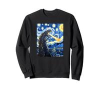 Divertido arte nocturno de monstruos de Starry Kaiju Sudadera