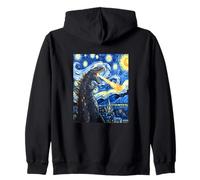 Divertido arte nocturno de monstruos de Starry Kaiju Sudadera con Capucha