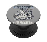 Divertido Arte para Hornear Galletas de Gatito panadería Amante de los Gatos PopSockets PopGrip Adhesivo