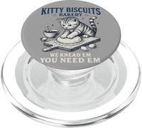 Divertido Arte para Hornear Galletas de Gatito panadería Amante de los Gatos PopSockets PopGrip para MagSafe