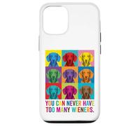 Divertido Arte Pop de Dachshund de «You Can Never Have Too Many Wieners» Carcasa para iPhone 12/12 Pro