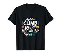 Divertido Ascenso a Todas Las montañas de Gatos Camiseta gráfica económica