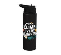 Divertido ascenso a todas las montañas de gatos Stainless Steel Insulated Water Bottle