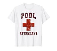 Divertido Asistente de Piscina Fuera de Servicio Crucero Salvavidas Campamento de natación Camiseta