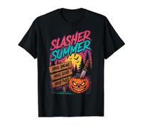 Divertido Atuendo de Verano de Slasher Smore Scream GreatTimes Camiseta gráfica económica, Hombre, Negro, S