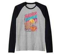 Divertido Atuendo de Verano de Slasher Smore Scream GreatTimes Camiseta Manga Raglan