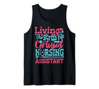 Divertido Auxiliar de Enfermería CNA Living The Scrub Life Camiseta sin Mangas