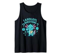 Divertido Axolotl Preguntas Juego de Palabras Humor Curioso Nerd Camiseta sin Mangas
