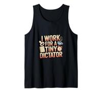 Divertido Baby Dictator Humor de crianza cansado para padres Camiseta sin Mangas