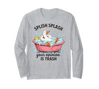 Divertido baño de Ganso Splish Splash Cuida tu Negocio Lindo Manga Larga