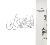 Divertido Baño Escudo Metal Calcomanía de Pared Vintage WC Placa Retro Inodoro Señales Humor Pared Escudo Orientación Espacial Cita Baño Granja Polvo Habitación Accesorios Arte de Pared