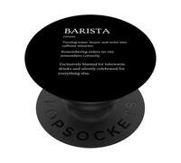 Divertido Barista Definición Diccionario Sarcástico PopSockets PopGrip Adhesivo