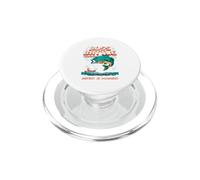 Divertido Bass Fishing Boss Battle Retro Game Pixel Art Design PopSockets PopGrip para MagSafe