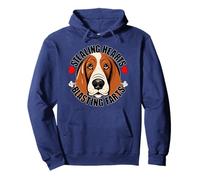 Divertido Basset Hound Robando Corazones Volando Pedos Lindo Perro Sudadera con Capucha