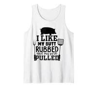 Divertido BBQ Frote y Carne de Cerdo tirada Humor Doble Significado Camiseta sin Mangas