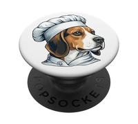 Divertido Beagle Chef Perro Dibujos Animados Cocina PopSockets PopGrip Adhesivo