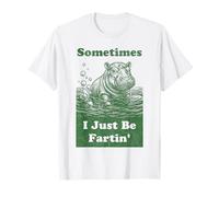 Divertido bebé hipopótamo tirandose Pedos a Veces Solo me Pedo Humor Camiseta