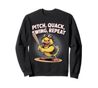 Divertido béisbol pato pito quack swing repetición Sudadera