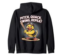 Divertido béisbol pato pito quack swing repetición Sudadera con Capucha