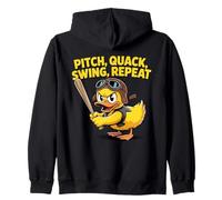 Divertido béisbol pato pito quack swing repetición Sudadera con Capucha