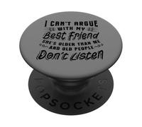 Divertido Bestie Cant Discutir Mejor Amigo Mayores De Edad PopSockets PopGrip Adhesivo