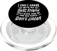 Divertido Bestie Cant Discutir Mejor Amigo Mayores De Edad PopSockets PopGrip para MagSafe