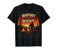 Divertido Bigfoot Agarró Mi Wiener Sasquatch Camping Humor Camiseta
