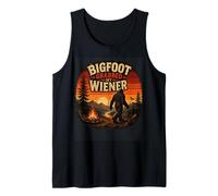 Divertido Bigfoot Agarró Mi Wiener Sasquatch Camping Humor Camiseta sin Mangas