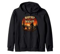 Divertido Bigfoot Agarró Mi Wiener Sasquatch Camping Humor Sudadera con Capucha