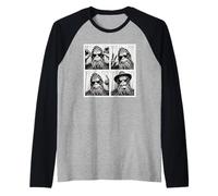 Divertido Bigfoot In A Photo Booth Cryptid Enthusiast Gift Camiseta Manga Raglan
