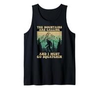 Divertido Bigfoot las montañas están llamando, debo ir a Camiseta sin Mangas
